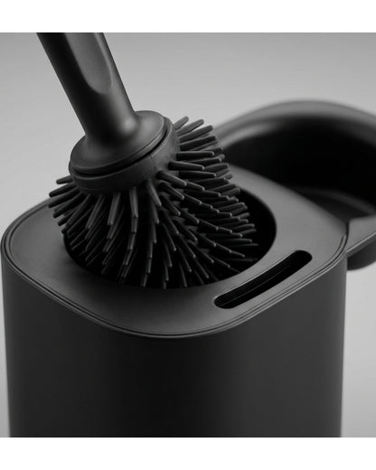 Neatup Compact Silicone Toilet Brush Set Black Base