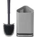 Neatup Cornerdrain Silicone Toilet Brush 17 in Charcoal with Slim Base - Product view