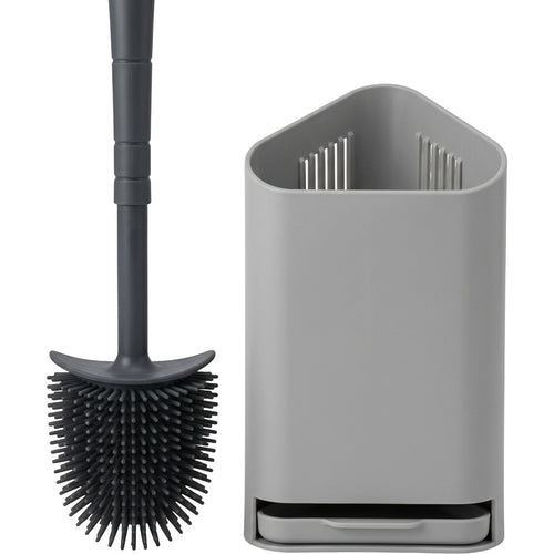 Neatup Cornerdrain Silicone Toilet Brush 17 in Charcoal with Slim Base - Product view