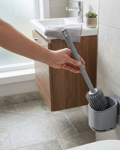 Neatup Silicone Toilet Bowl Brush Wall Holder Gray