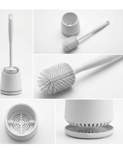 Neatup Silicone Toilet Brush With Vent Base White
