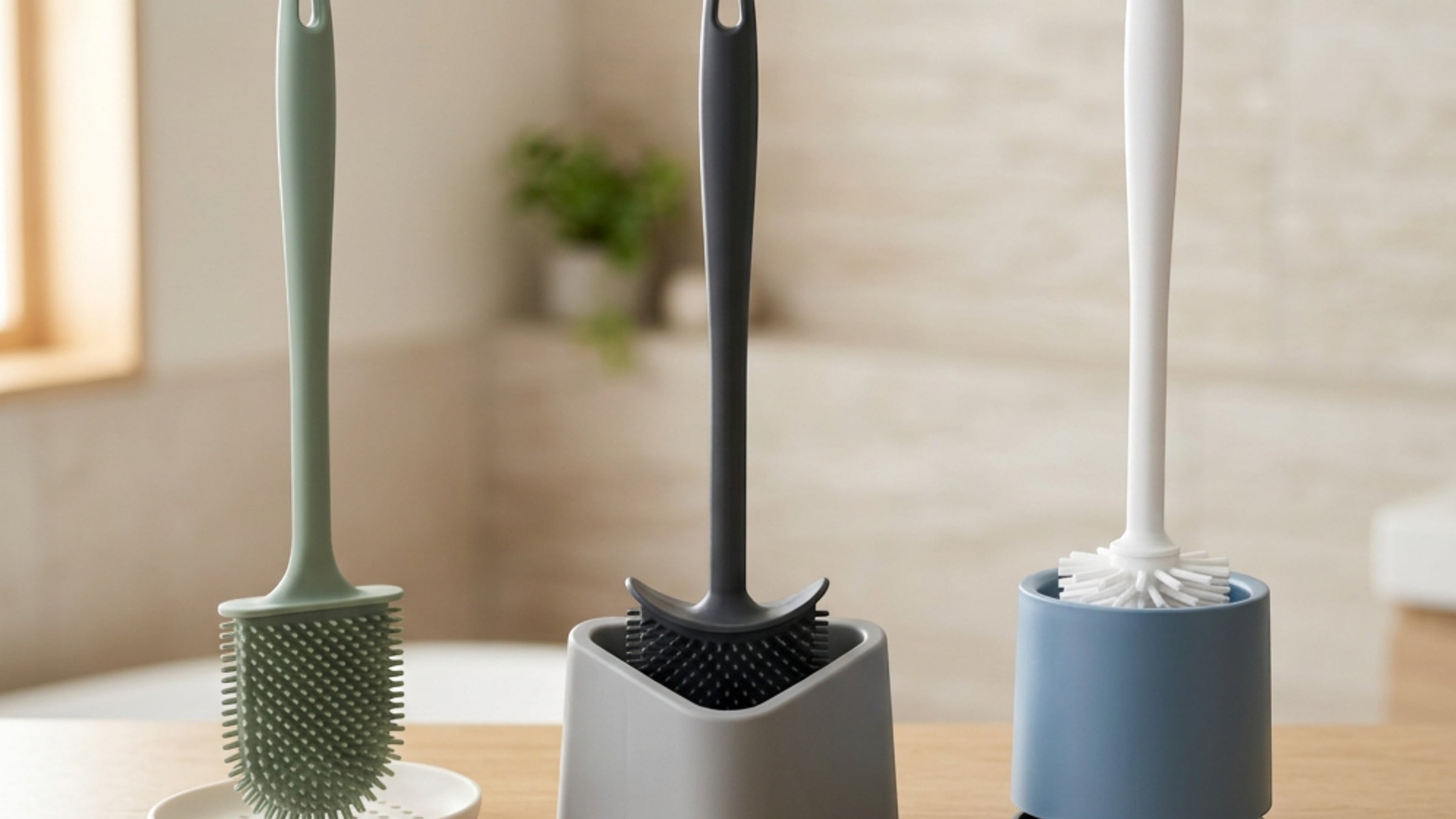 Neatup Silicone Toilet Brushes with Bases